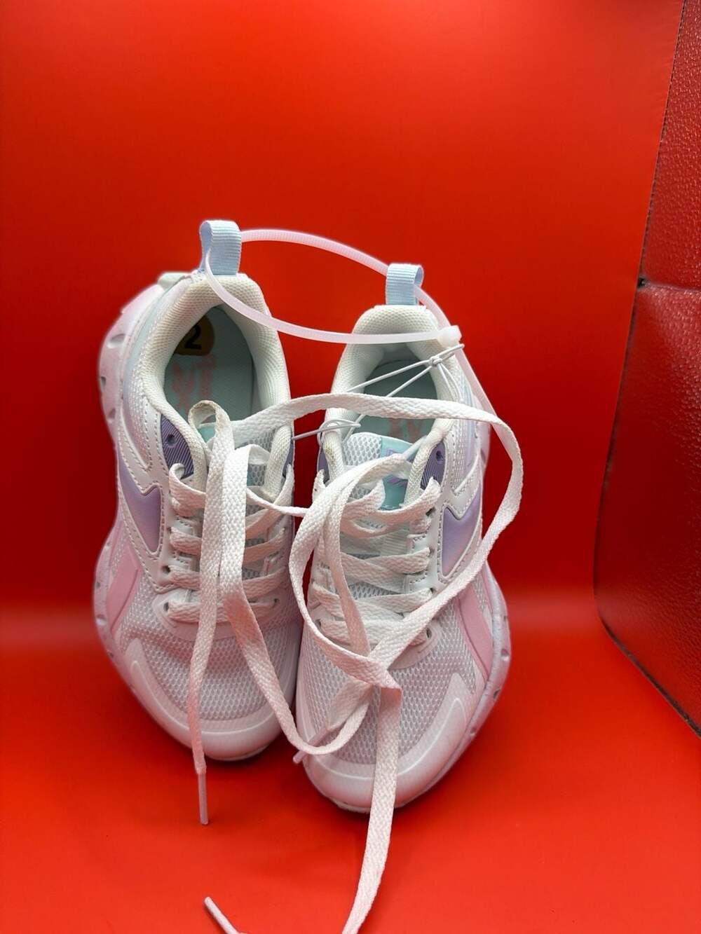 Reebok Zig Dynamica Kids' Sneakers White/Pink/Blue Size 12K